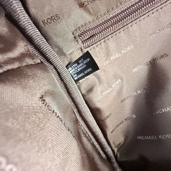 Michael Kors Jet Set Travel Large Laptop Case - Brown Signature Logo - Picture 9 of 11